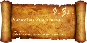 Vukovics Zsuzsanna névjegykártya